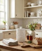 Ceramic Swaying Flowers Kitchen Canister Airtight Coffee Canister For Ground Cof... - Image 3