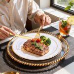 WDF Partyware 350Piece Gold Dinnerware Set for 50 Guests - Gold Plastic Plates w... - Image 3