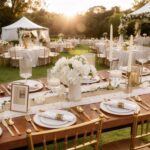 WDF Partyware 350Piece Gold Dinnerware Set for 50 Guests - Gold Plastic Plates w... - Image 5