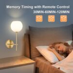 Gold Battery Operated Wall Sconces Set of 2, Rechargeable Wireless Wall Lights w... - Image 6