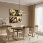BLINFEIRU Modern Gold Abstract Canvas Wall Art Black and Gold Wall Decor for Liv... - Image 6