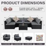 7-Piece Outdoor Patio Furniture Set, Outdoor Couch - Handwoven All-Weather Ratta... - Image 3