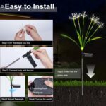 Solar Garden Lights Outdoor: Waterproof 2-Pack DIY Decorative Firework Lights wi... - Image 4