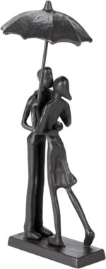 Handcrafted Iron Sculpture - Metal Ornament Couple Figurine Romantic Art Iron St... - Image 3