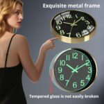 Modern 12 Inch Silent Wall Clock, Non-Ticking Quiet Sweep Movement, Premium Meta... - Image 3