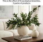 ANNIE&PANDA 3 Pack Faux Artificial Eucalyptus Stems with Faux Seeds 31'' Tall Fa... - Image 3