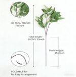 ANNIE&PANDA 3 Pack Faux Artificial Eucalyptus Stems with Faux Seeds 31'' Tall Fa... - Image 6