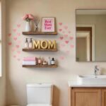 BAYKA Bathroom Floating Shelves for Wall Set of 3 - Rustic Brown Farmhouse Wood ... - Image 3