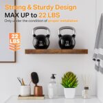 BAYKA Bathroom Floating Shelves for Wall Set of 3 - Rustic Brown Farmhouse Wood ... - Image 5