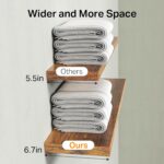 BAYKA Bathroom Floating Shelves for Wall Set of 3 - Rustic Brown Farmhouse Wood ... - Image 8