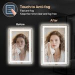 32”x24“ LED Bathroom Mirror with Light, Anti-Fog Wall Mount Vanity Mirror Dimmab... - Image 4