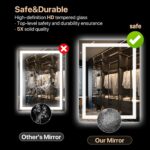 32”x24“ LED Bathroom Mirror with Light, Anti-Fog Wall Mount Vanity Mirror Dimmab... - Image 7