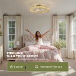 LUDOMIDE Flush Mount Ceiling Fan with Light, 22" Modern Crystal Chandelier Ceili... - Image 6