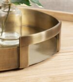 Kate and Laurel Myo Transitional Metal Round Tray; 15 x 15; Brass; Modern Glam C... - Image 5