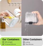 Airtight Food Storage Containers,1.3Qt 3Pcs Pop Food Containers with Lids, Stack... - Image 4