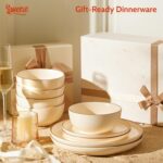 Sweese Dinnerware Sets Service for 6, 18 pcs Matte Glaze Plates and Bowls Sets, ... - Image 5