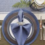 DII Dobby Stripe Woven Table Runner, 13x108 (13x113.5, Fringe Included) French B... - Image 8