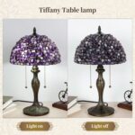 Tiffany lamp Agate Amber Stained Glass Table Lamp 12In Antique Vintage Tiffany S... - Image 5