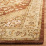 SAFAVIEH Heritage Collection 5' x 8' Rust / Gold HG345A Handmade Traditional Ori... - Image 4