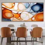 KLAKLA Orange Wall Art 86x39 Inches - Abstract Huge Canvas Picture Wall Decor Li... - Image 4