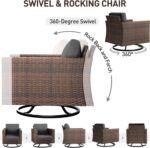 UDPATIO Patio Furniture Set, 5 Pieces Outdoor Conversation Sets with Rocking Swi... - Image 5