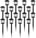 16-Pack Solar Lights Outdoor (Extra-Bright & Auto On/Off), Solar Powered Garden ... - Image 3