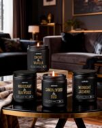 AOOVOO Scented Candles for Men - 4 Pack Candles for Home Scented, 36oz Soy Wax, ... - Image 3