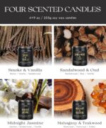 AOOVOO Scented Candles for Men - 4 Pack Candles for Home Scented, 36oz Soy Wax, ... - Image 5