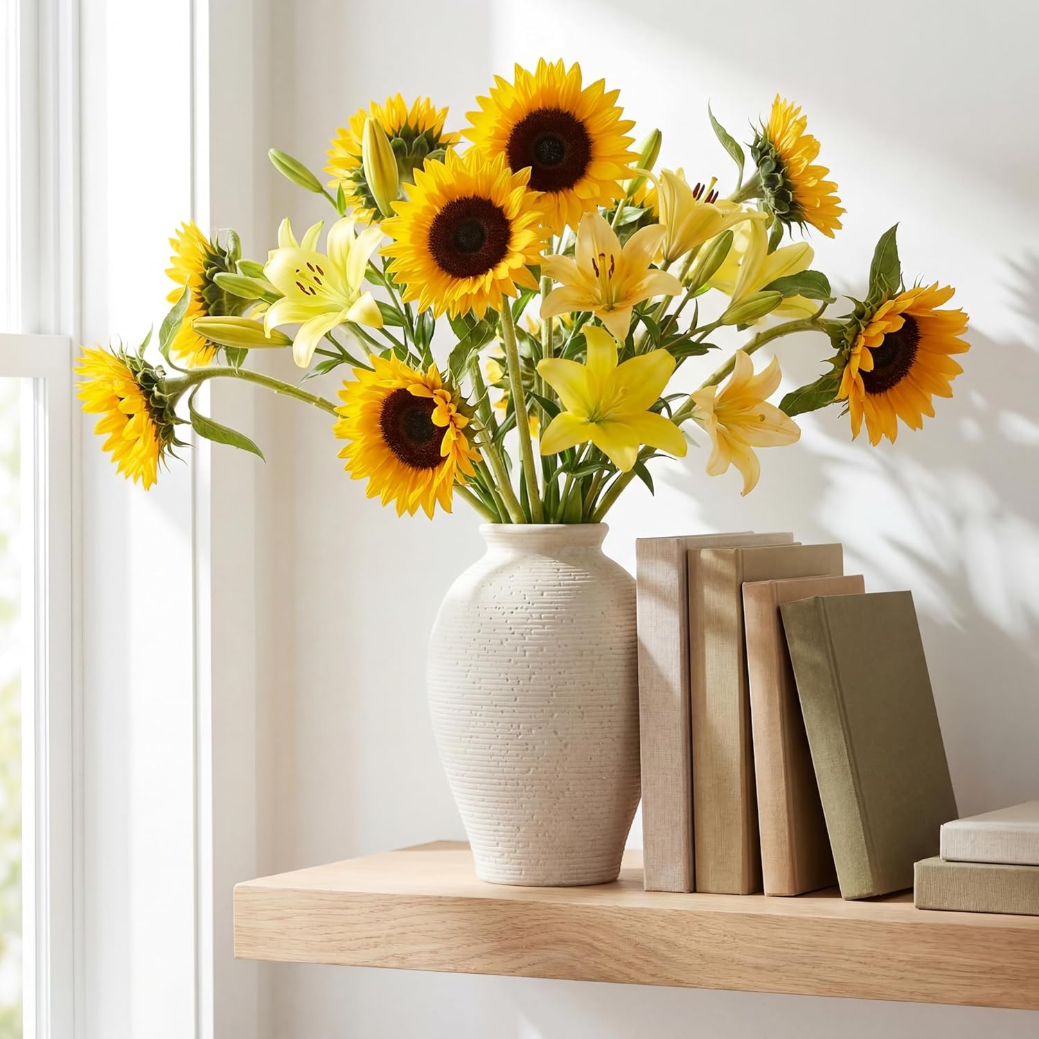 Ceramic Flower Vase for Home Decor, Rustic Farmhouse Vintage Retro Large Vase fo... - Image 6