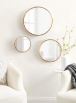 Kate and Laurel Travis Modern Round Wall Mirror Set; Set of 3; Varying Sizes; Go... - Image 4