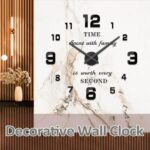 Mintime Modern Frameless DIY Wall Clock Large 3D Wall Watch Mirror Numbers for H... - Image 3