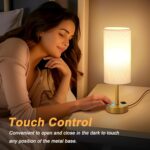 Dicoool Elegant Gold Touch Table Lamp, Modern Wedding Gift for Couples, Bedside ... - Image 4
