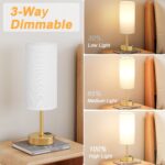 Dicoool Elegant Gold Touch Table Lamp, Modern Wedding Gift for Couples, Bedside ... - Image 5