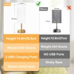 Dicoool Elegant Gold Touch Table Lamp, Modern Wedding Gift for Couples, Bedside ... - Image 8