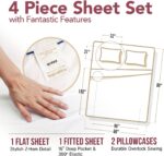 TEXAS LINEN CO. 100% Egyptian Cotton Sheets Queen Size Bed Set - Luxury 800 Seri... - Image 6