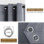 DWCN Grey Velvet Curtains 96 Inches Long with Tiebacks - Thermal Insulated Gromm... - Image 4