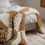 Tudomro Checkered Chunky Knit Throw Blanket for Couch 50 x 60 Inches Neutral Dec... - Image 7