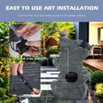 Grepatio Outdoor 5-Tiers Cascading Rock Water Fountain, Waterfall Fountain with ... - Image 5
