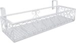 Saim Large Hanging Plant Holder Railing Shelf, Metal Fence Planters with Hooks F... - Image 4