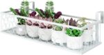 Saim Large Hanging Plant Holder Railing Shelf, Metal Fence Planters with Hooks F... - Image 5