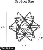 Metal Table Top Decor, 3D Metal Geometric Sculpture, Abstract Sculpture for Home... - Image 4
