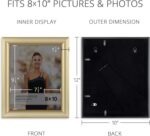 Langdon House 8x10 Gold Picture Frame, Contemporary Glam Photo Frame 8 x 10, Wal... - Image 4