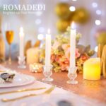 Romadedi Glass Taper Candle Holders - Clear Small Candlestick Holder Bulk, Thick... - Image 5