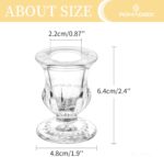 Romadedi Glass Taper Candle Holders - Clear Small Candlestick Holder Bulk, Thick... - Image 6