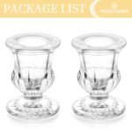Romadedi Glass Taper Candle Holders - Clear Small Candlestick Holder Bulk, Thick... - Image 7