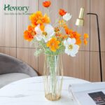 Gold Modern Flower Vases for Centerpieces – Hewory 11Inch Glass Vase with Metal ... - Image 9