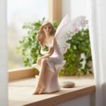 Comfy Hour 7.4" Spring Sitting Fairy Figurine, White Gown Fantasy Spirit Statue ... - Image 4
