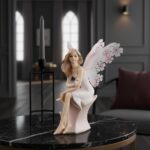 Comfy Hour 7.4" Spring Sitting Fairy Figurine, White Gown Fantasy Spirit Statue ... - Image 5