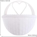 3pcs Plastic Simulated Rattan Wall Hanging Basket Set White Wall Mount Plant Hol... - Image 8