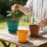 YNNICO 4 inch Plant Pots, 6 Pack Flower Pots Outdoor Indoor, Planters with Drain... - Image 5